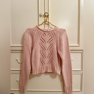 For Love and Lemons pink sweater